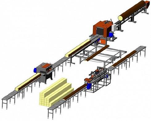 Тонкомерная линия лесопиления (Комплектация №2)