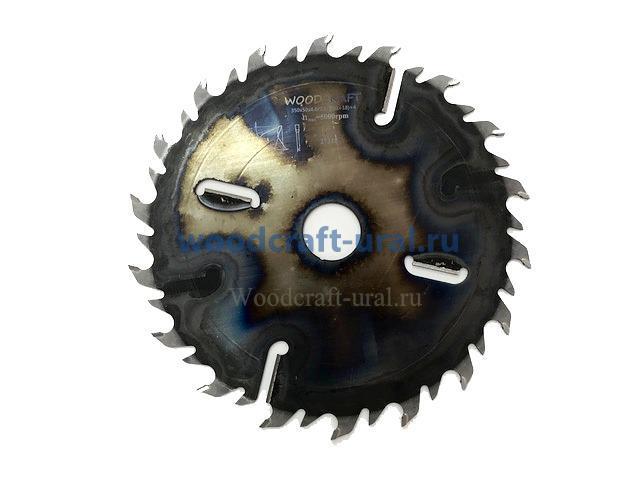Пильный диск для многопильных станков 250х50х3.2/2.2/(12z+12)+4(10х5-2шт под 90гр) WOLVERINE для станка УПТ-250С Краос