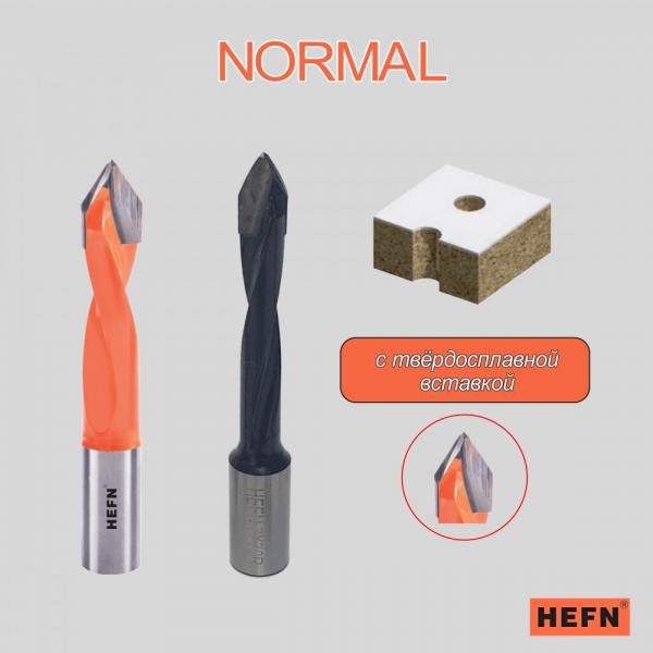 Сверло для сквозных отверстий для присадочного станка NORMAL HEFN левое D7x70 S10 LH