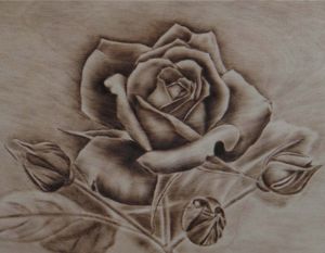 Создание тонких линий на древесине с помощью металлической проволоки