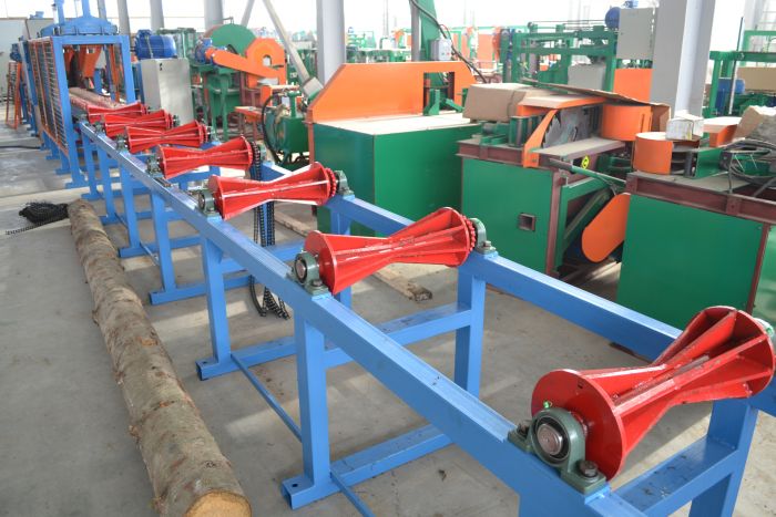 Станок для распиловки бревен СБГ-480 с гусеничнои? подачеи?