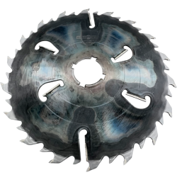 Пильный диск для многопильных станков 450х75х4.6/3.0/(18z+18)+6 (13.5х7.5 - 4 шт. под 90 град.)(БЕЛАЯ АКУЛА) WOLVERINE